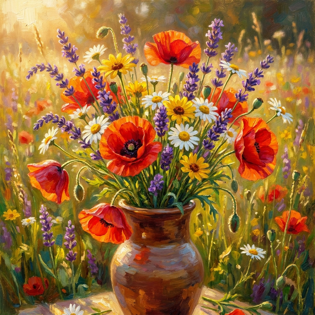 Wildflower Bouquet paint by numbers kit