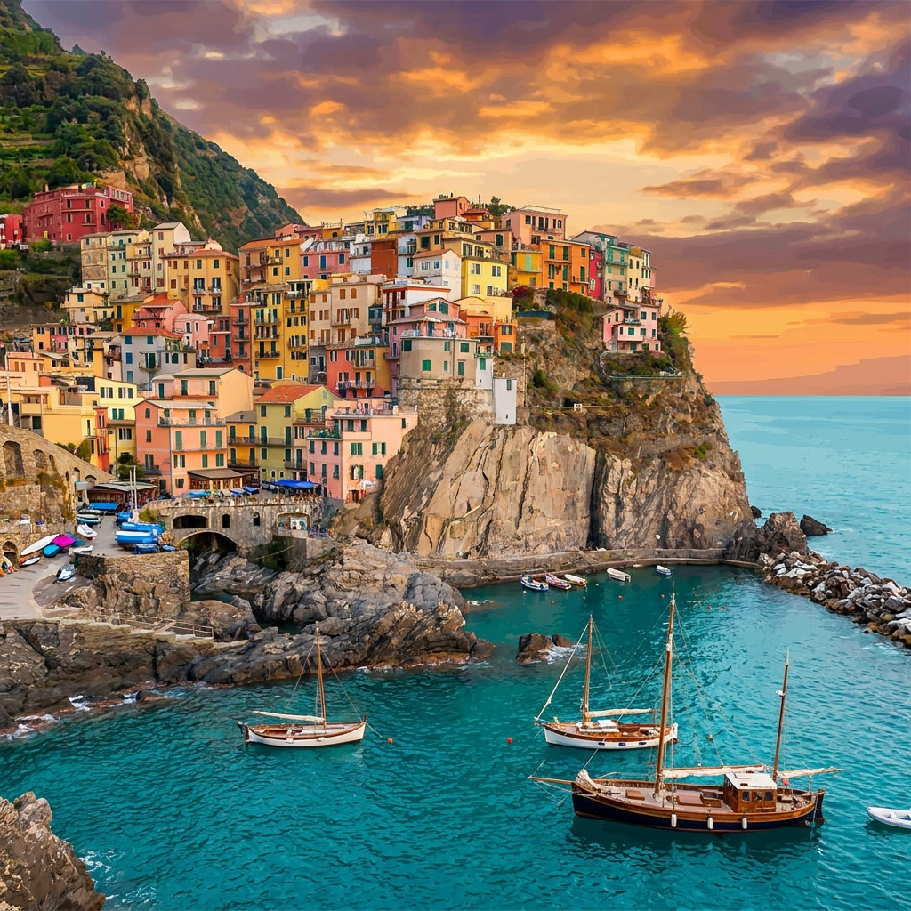 Cliffside at Sunset paint by numbers kit