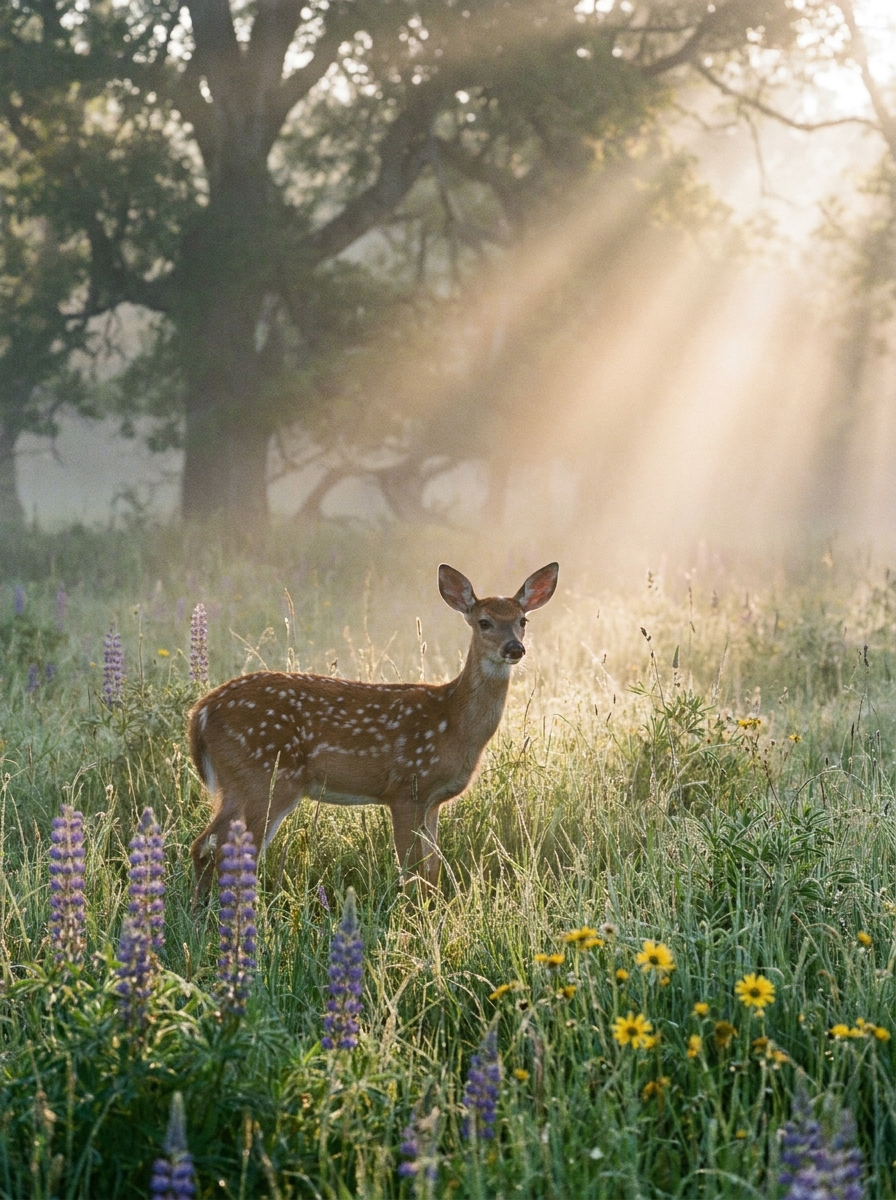 Meadow Deer at Dawn paint-by-numbers kit